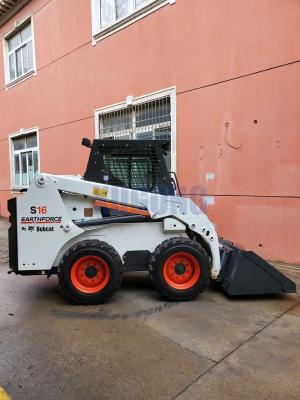 중국 Bobcat Wofor S16 중고용 스키드 스티어 로더 파업 힘 1465Kg 판매용