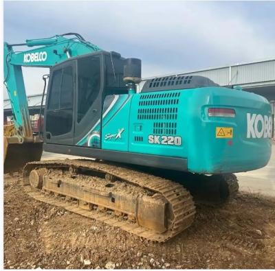 中国 22700Kg KobelcoSK220 中古バケツ掘削機 1.1m3 高柔軟性 整備 販売のため