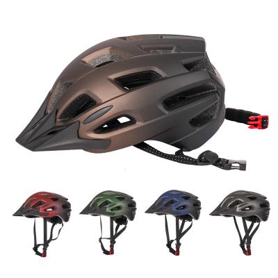 China Custom Bike Helmet Safety ABS+PC Road Cycling MTB Helmet With Detachable Sun Visor for sale