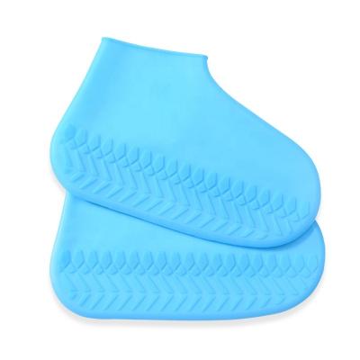 China Recyclable Reusable Folding Waterproof Thickened Sock Boot For Rain Silicone Rubber Shoe Cover for sale