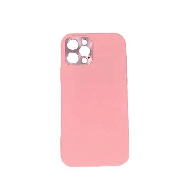 China Anti-fall shock absorption liquid silicone cases soft rubber mobile phone cover for iphone case 11 and 12 series silicone for sale