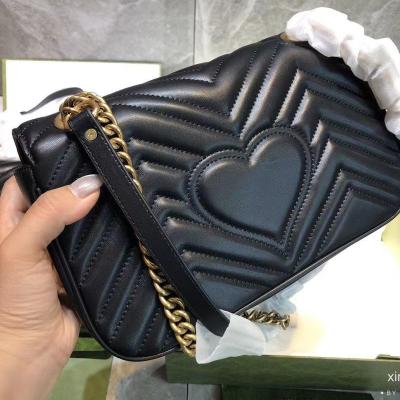 China Famous Fashion Designer Women's Handbag GG High Quality Leather Men's Wallet Luxury Cross - Body Bag for sale