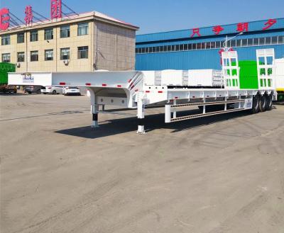 China Truck Trailer / Semi Trailer Dump Trailer / 3 Axles Lowboy Truck Trailers for sale