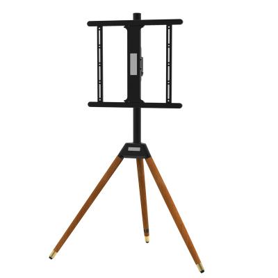 China Artistic Floor Tripod Assembly Floor Height TV Display Classic Universal Quick Adjustable Swivel TV Stand for sale