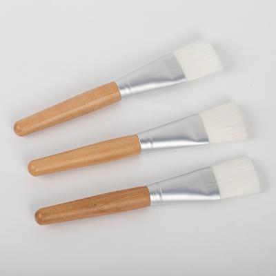 China New Design Face Mask Brush High Quality Facial Mask Brush Wooden Handle Mask Brushes for sale