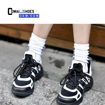 China Fashion\Connal comfortable hot sale high quality fly knit soft soles fashion wholesale kids shoes sneakers for sale