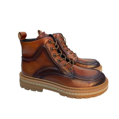 China Breathable OEM/ODM Factory Custom Design Safety Hiking Boots For Mens Handmade American Style Dye Colors Mens Dress Boots for sale