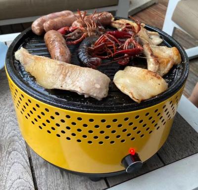 China Easily Assembled Home Custom Portable BBQ Lotus Stove Cooking Benchtop BBQ Smokeless Stove for sale