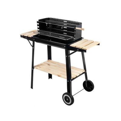 China Easily Assembled Manufacturers custom portable simple garden grill with wheels charcoal grill for sale