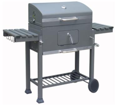 China Adjustable Height Customized Products Adjustable Carbon Plate Grill Large size BBQ trolley smoker grill for sale