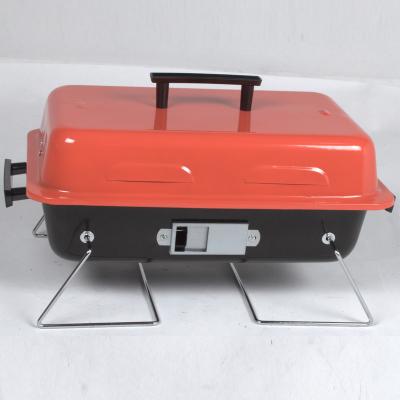 China Adjustable Height Outside Patio BBQ Guard Easy Carry Portable Camping Grill With Foldable Legs for sale