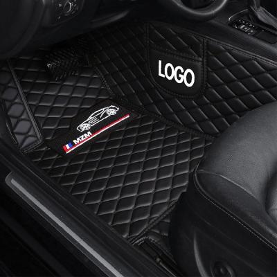 China Wholesale Custom Car Accessories Luxury Anti-slip Carpet Full Set Leather Double Layer Car Floor Mat for sale