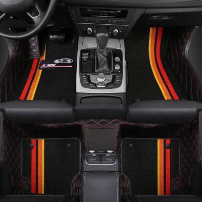 China Luxury Diamond Custom Car Mats High Quality PU Leather Car Mats Floor Liner Carpet for sale