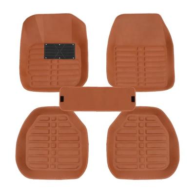 China Fancy car mats full set waterproof luxury 3d material leather custom carpet car floor mats for sale