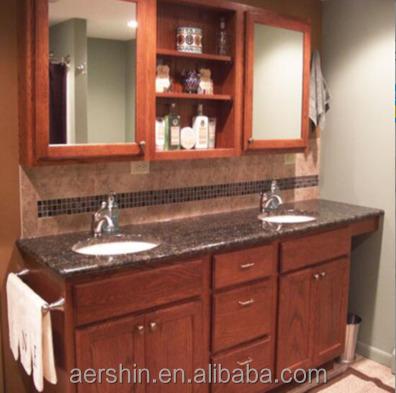 China RTA Antique Classic Mirror Shaker Vanity Furniture Framed Bathroom Cabinets for sale