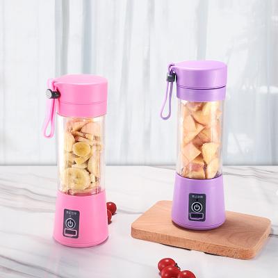 China 380ml Multifunctional Custom Logo Portable Personal Smoothie Blender Six Blades Mini Home Usb Rechargeable Blender Juicer Cups for sale