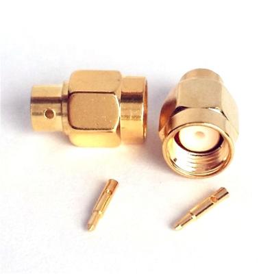 China High Frequency RF Coaxial Connector SMA-JB3 SFX-141 RG402 Male Solder Wire Copper Material Gold Plated SMA-JB3 for sale