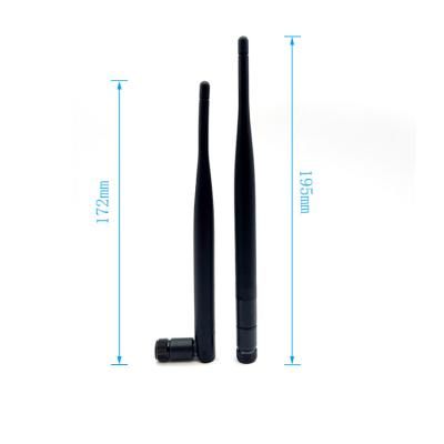 China 2.4G 5DB Rubber Sleeve Wireless Antenna WIFI Router Antenna RP-SMA Male Surveillance Head 50 for sale