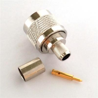 China 50Î © RF Coaxial Male Connector N Crimp N-C-J5 Jointing Cable SYV-50-5 Copper Material for sale