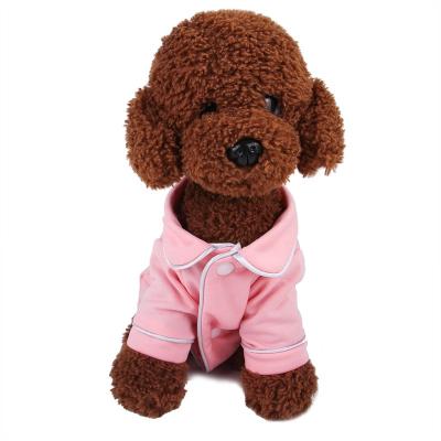 China Dog Stocked Teddy Bear Knitted Pet Pajamas Dog Skin Cloth Pet Small Breathable Home Friendly Pet Clothing for sale