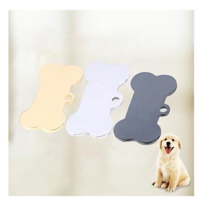 China Custom Stocked Logo Color Stainless Steel Dog Tag Anti Loss Metal Reflective Dog Tag for sale