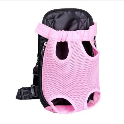 China Dog and Cat Backpack Pet Chest Pocket Mesh Cloth Pet Stocked Backpack Breathable Pet Backpack for sale