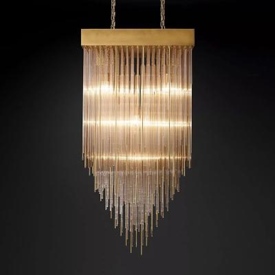 China New Style Contemporary High Quality Residential Glass Chandeliers Commercial Led Pendant Lighting for sale