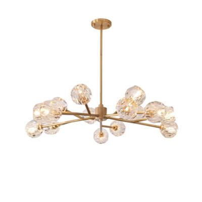 China New Design Contemporary Hot Sale Classic Crystal Brass Chandelier Antique Brass Finish for Home Decorative for sale