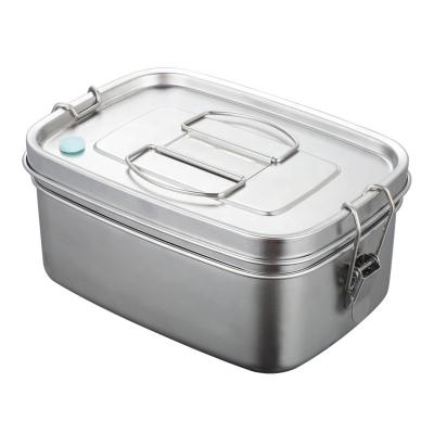 China High Quality 304 Stainless Steel Freshness Keeping Children's Lunch Box With Compartment Seal Cover Crisper for sale