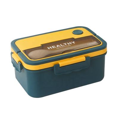 China New Japanese Style Heatable Hot Plastic Student Amazon Premium Lunch Box Straw Plastic Wheat Bento Lunch Box for sale