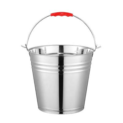 China High Quality Sustainable Stainless Steel Bucket Metal Bucket Water Bucket Milk Buckett For Family Hotel Industrial School for sale