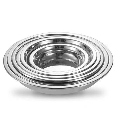 China Cheap Viable Hot Home Stainless Steel Bowl Food Grade Dinner Dish Multifunctional Fruit Dish for sale