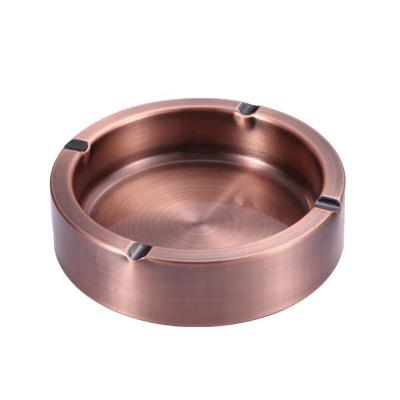 China Factory Wholesale Custom Modern Stainless Steel Ashtray Metal Ashtray Factory Silver Bronze Outdoor Ashtray for sale