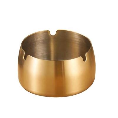 China Custom Logo Cigarette Stainless Steel Metal Ash Tray Cigar Ashtray Windproof Outdoor Wholesale Modern OEM/ODM for sale