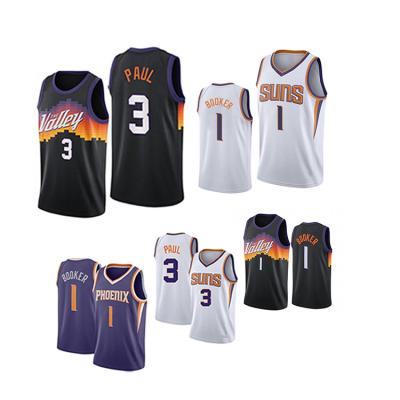 China Sublimation Wholesale Black Basketball Uniform 1 Tank Top 3 Paul Custom Basketball Phoenix Reserve Agent Antibacterial Sun Sports Tank Top for sale