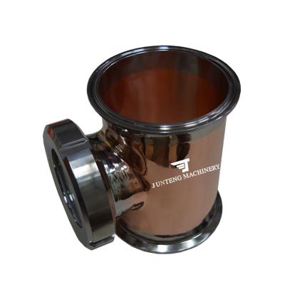 China Tri Clamp Copper Tee With Sight Glass Union For Liquor Distiller Round for sale