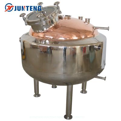 China SS304 Steam Heater Manufacture China Craft Spirit Production Line Still Heating Red Copper Electric Kettle For Distillery for sale