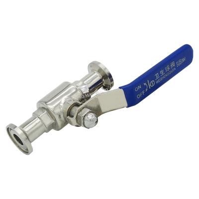 China Tri Flange Sanitary Stainless Round Ball Valve for sale