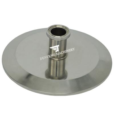 China SS304 Stainless Steel Sanitary Pipe Fittings Flange End Cap Reducers Tri Round for sale