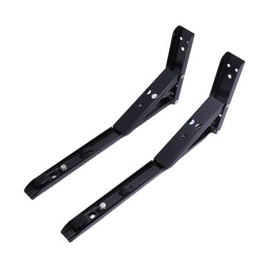 China Economic Metal Custom Design Black Metal Flat Folding Bracket for sale