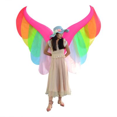 China As Women Cosplay Outdoor Inflatable Costume Fun Pictures Adult Halloween Party Butterfly Wing Costume for sale