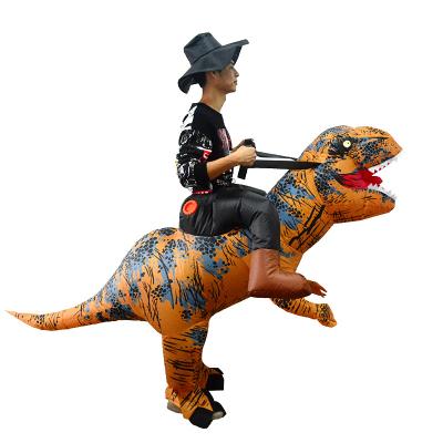 China As Pictures Inflatable Costume Halloween Fancy Dress Ride On T-rex Dinosaur Costume for sale