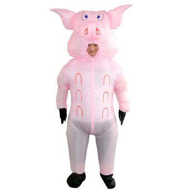 China As Pictures Funny Animal Adult Party Cosplay Inflatable Pig Costume Halloween And Festival Costume for sale