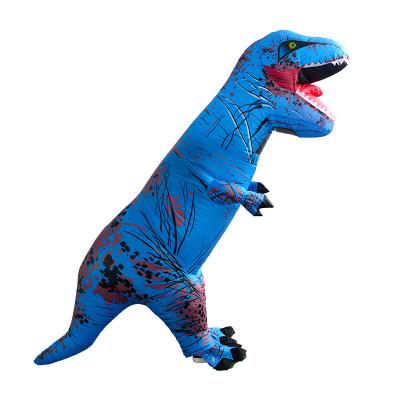 China Small MOQ Cosplay Halloween Men's Inflatable Dinosaur Costume Multi Color Blow Up T-rex Walking Costume for sale