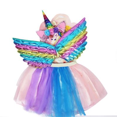 China Girls Party Costumes Girls Party Tutu Dress and Wing Costumes Kids Cosplay Costume for sale