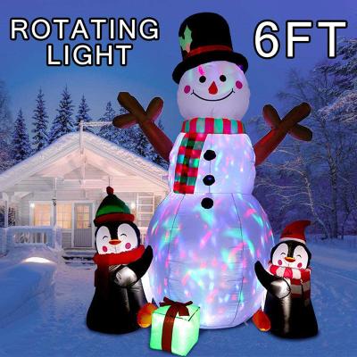 China Indoor Outdoor Christmas Holiday Yard Christamas Decoration Inflatable Lawn Snowman Penguin Penguin With LED Lights for sale