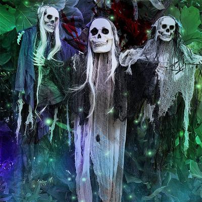 China Cosplay 3 Packs Hanging Skeleton Halloween Ghosts Rim Harvester Halloween Decorations Outdoor for sale