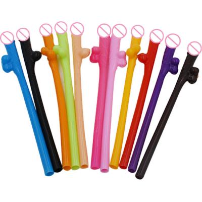 China Cosplay Girls Night Out Bachelor Hen Party Penis Straws Bride Bachelor Party Prom Supplies Penis Drinking Straw for sale