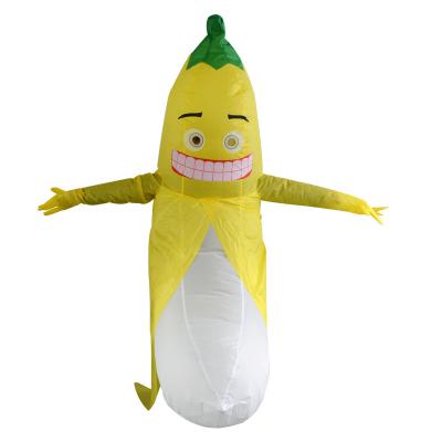 China Halloween Inflatable Banana Costume Carnival Costume Adult Cosplay Costume Mascot Cosplay Party Funny Blow Up Costume for sale