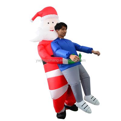 China Santa Claus Hug Me Full Body Adult Blow Up Costume Inflatable Size Cosplay Costume Christmas Costume for sale